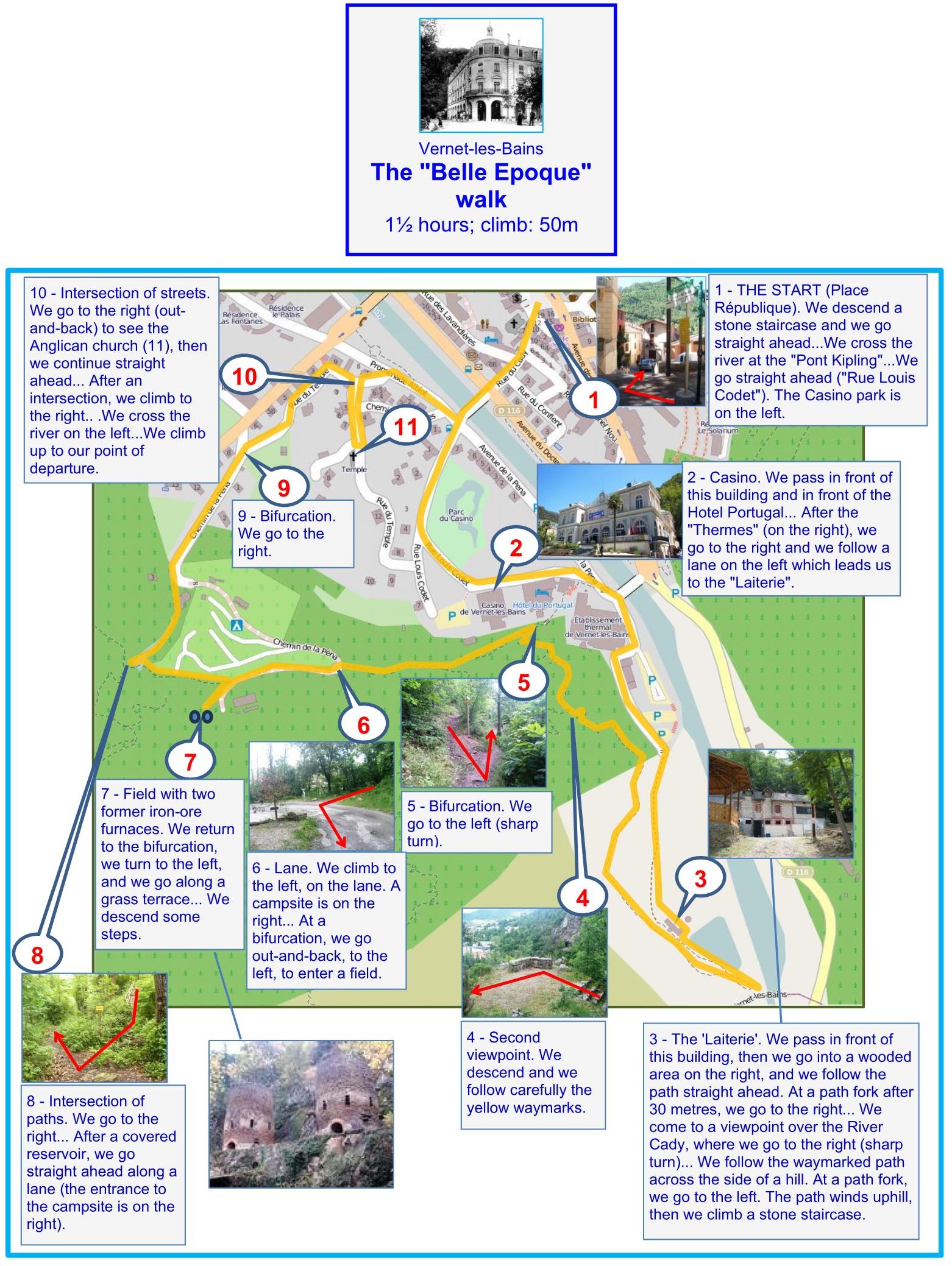 The 'Belle Epoque' walk (description) map