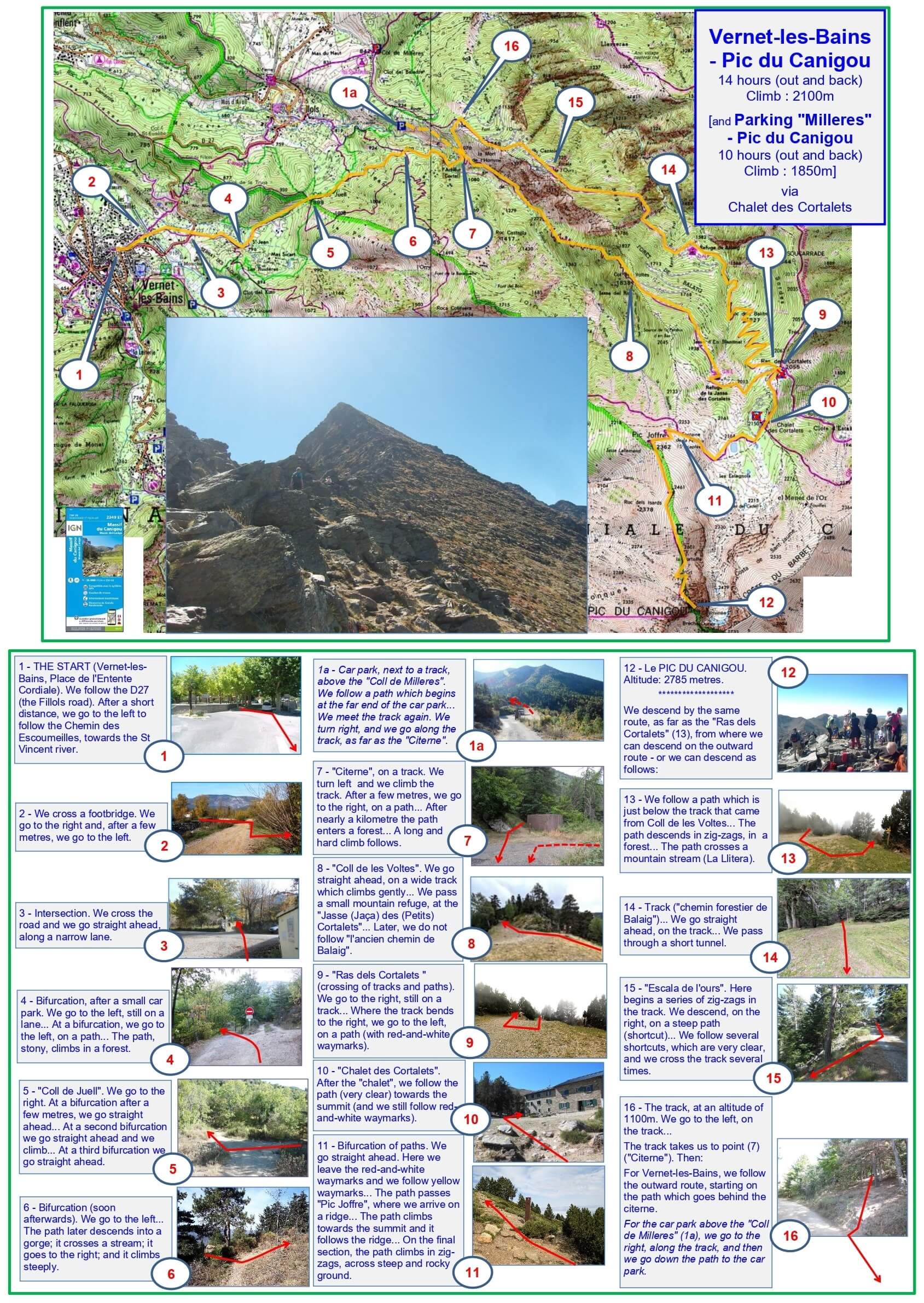 Canigou (Vernet - Cortalets) (description) map