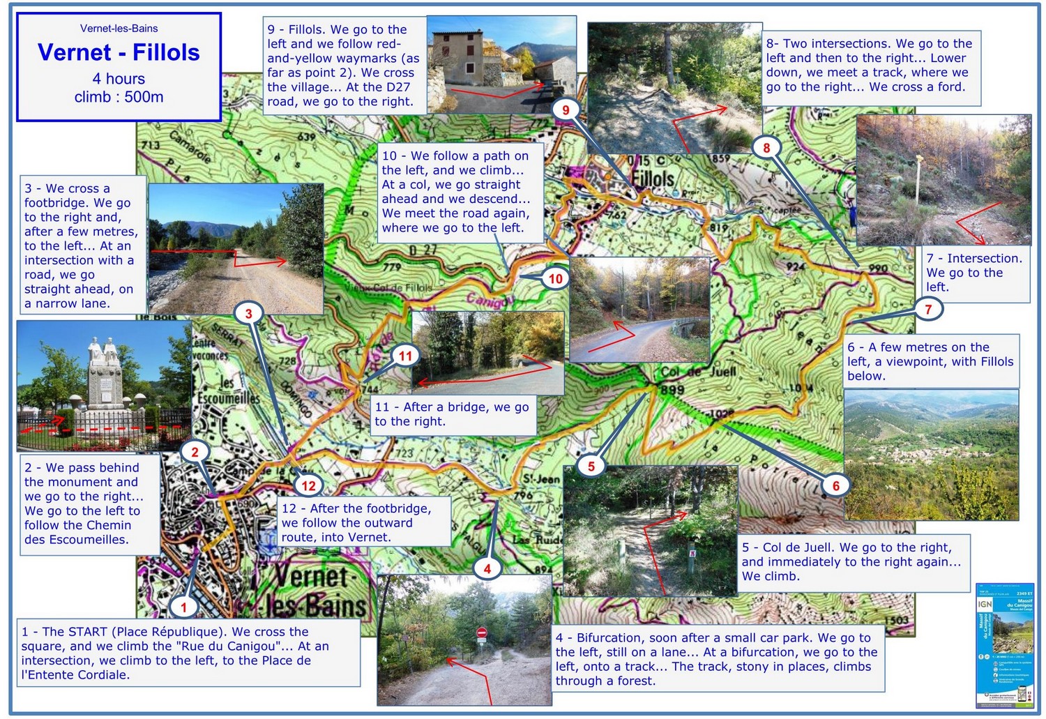 Vernet - Fillols (description) map