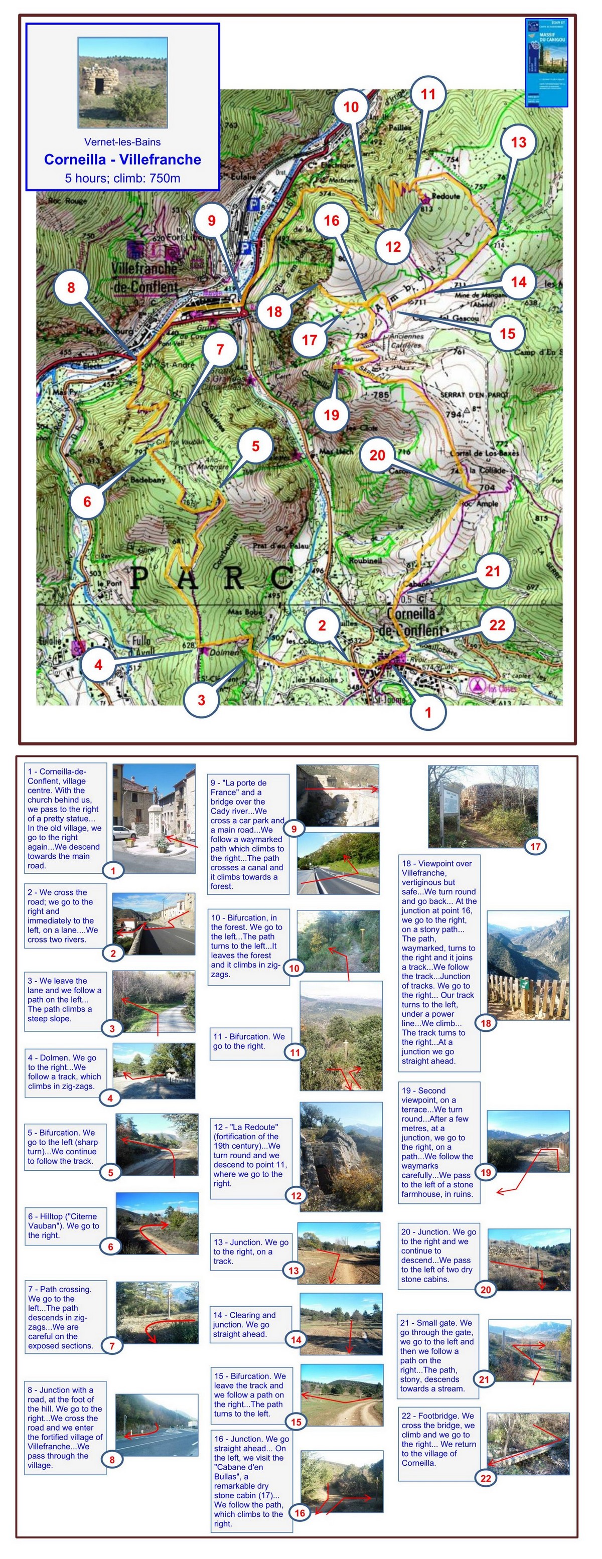 Corneilla - Villefranche (description) map