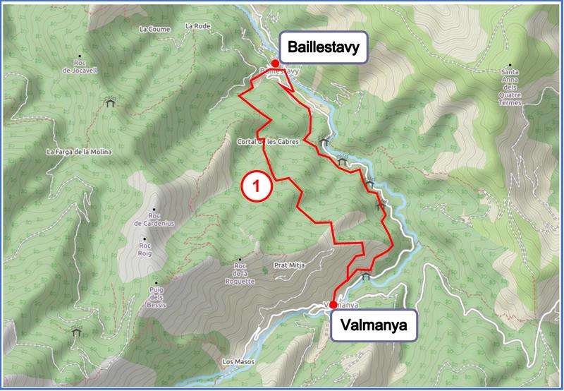 Walks from Baillestavy map
